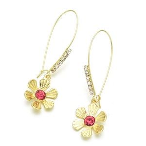 Betsey Johnson Flower Drop Earrings